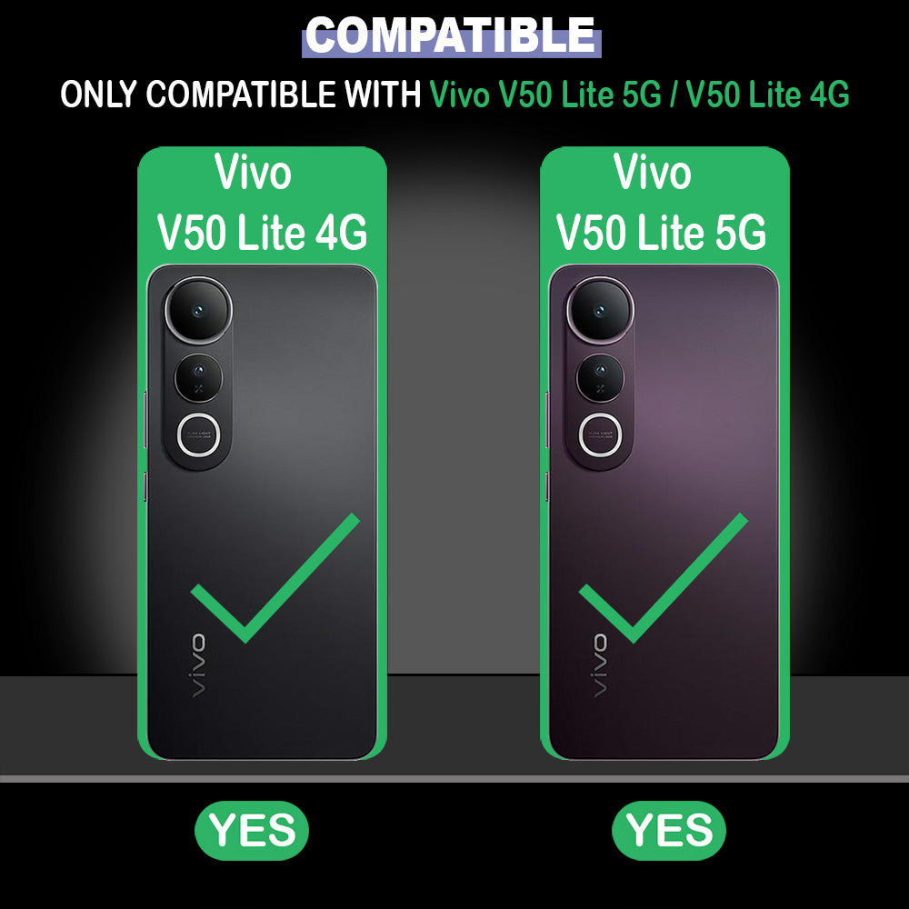 Premium Wallet Flip Cover for Vivo V50 Lite 5G / V50 Lite 4G