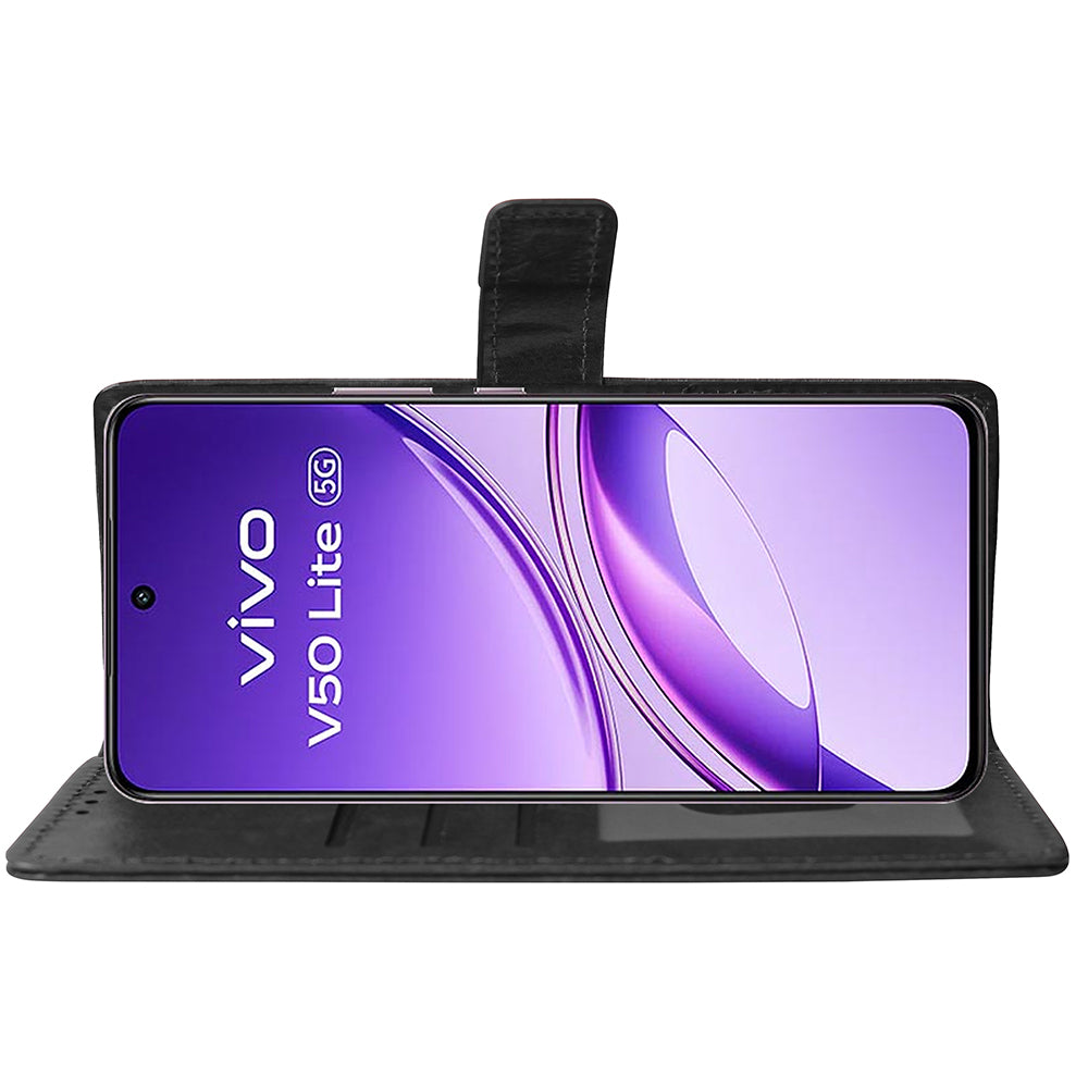 Premium Wallet Flip Cover for Vivo V50 Lite 5G / V50 Lite 4G