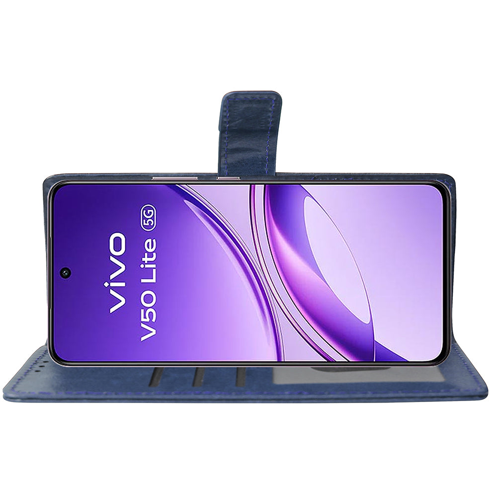 Premium Wallet Flip Cover for Vivo V50 Lite 5G / V50 Lite 4G