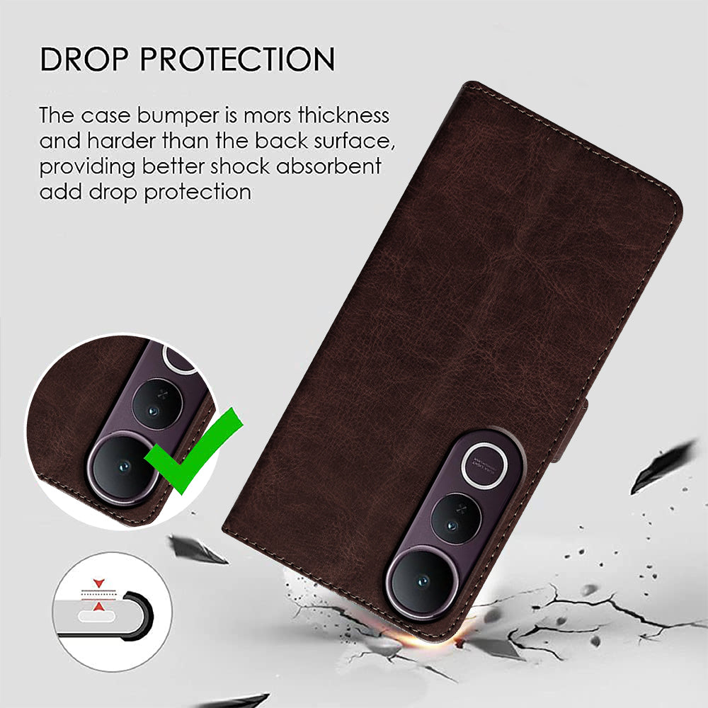 Premium Wallet Flip Cover for Vivo V50 Lite 5G / V50 Lite 4G