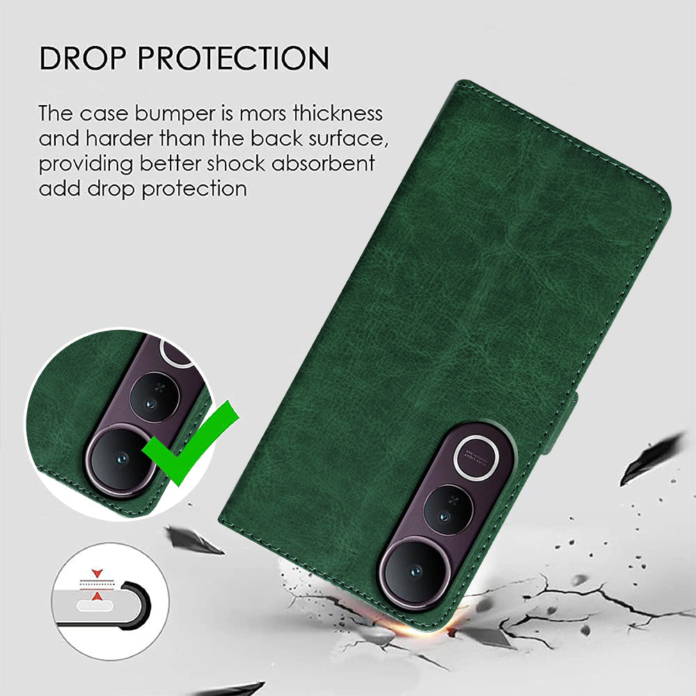 Premium Wallet Flip Cover for Vivo V50 Lite 5G / V50 Lite 4G