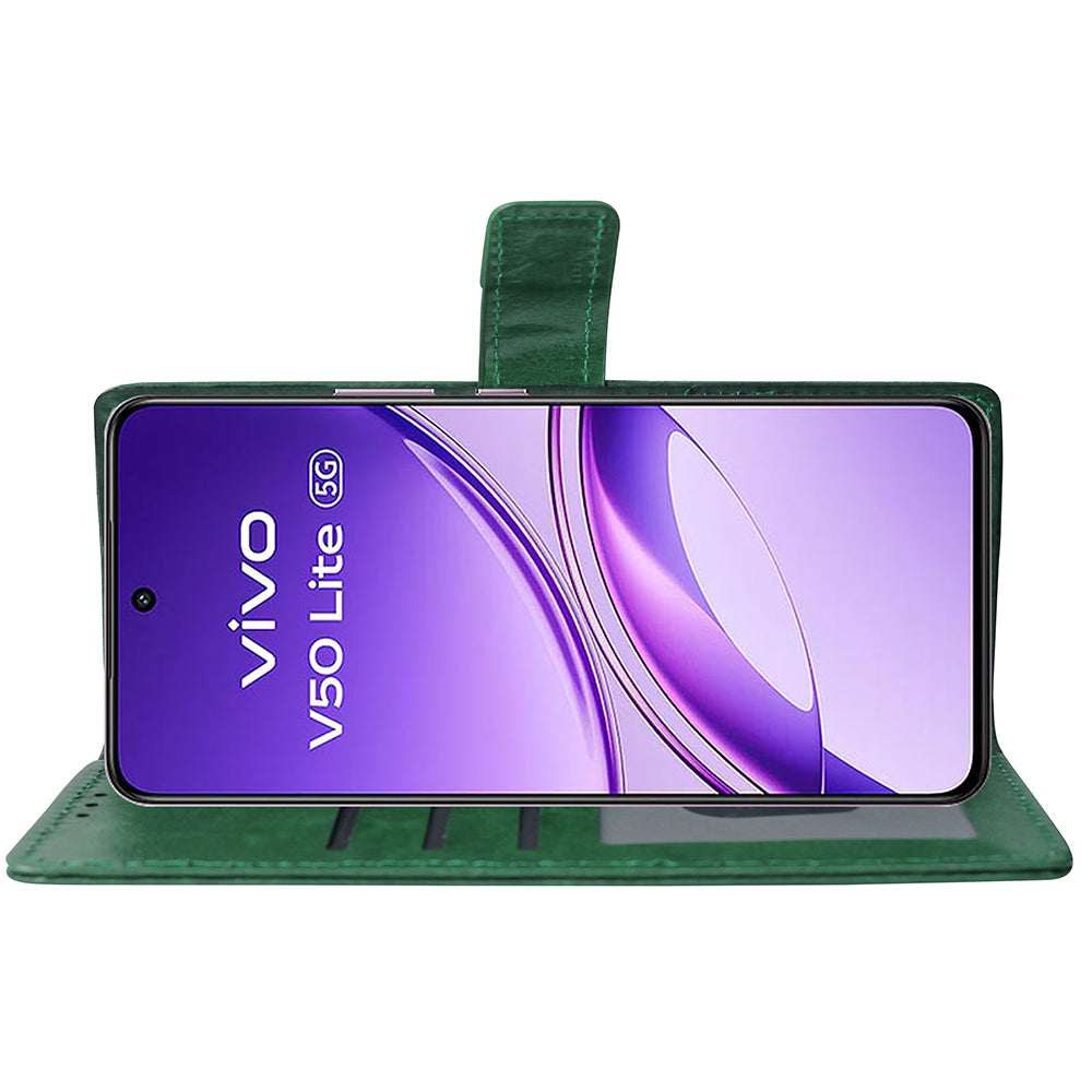 Premium Wallet Flip Cover for Vivo V50 Lite 5G / V50 Lite 4G