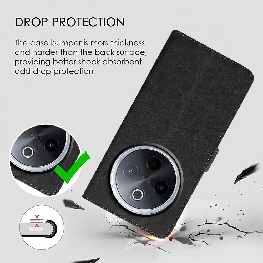 Premium Wallet Flip Cover for iQOO Z10 5G / Vivo T4 5G