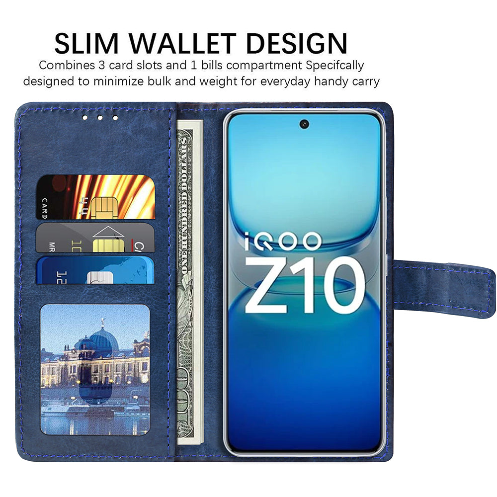 Premium Wallet Flip Cover for iQOO Z10 5G / Vivo T4 5G