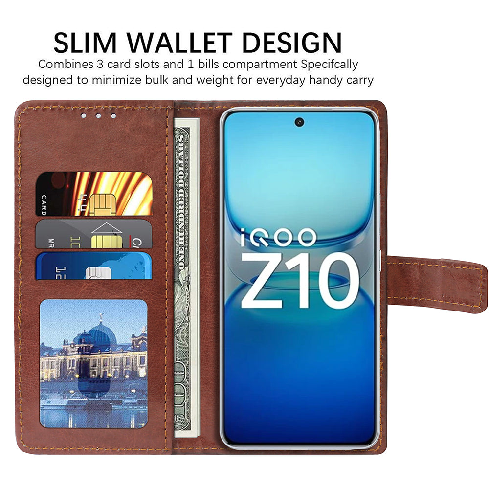 Premium Wallet Flip Cover for iQOO Z10 5G / Vivo T4 5G