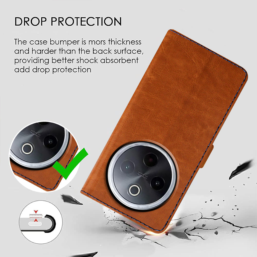 Premium Wallet Flip Cover for iQOO Z10 5G / Vivo T4 5G