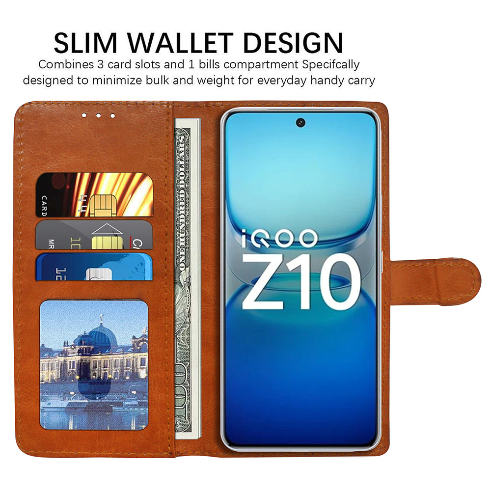 Premium Wallet Flip Cover for iQOO Z10 5G / Vivo T4 5G