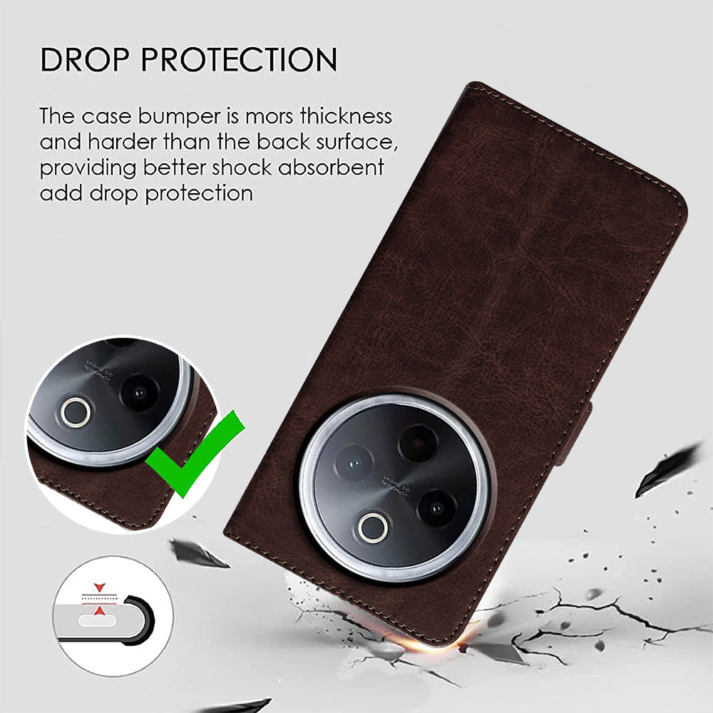 Premium Wallet Flip Cover for iQOO Z10 5G / Vivo T4 5G