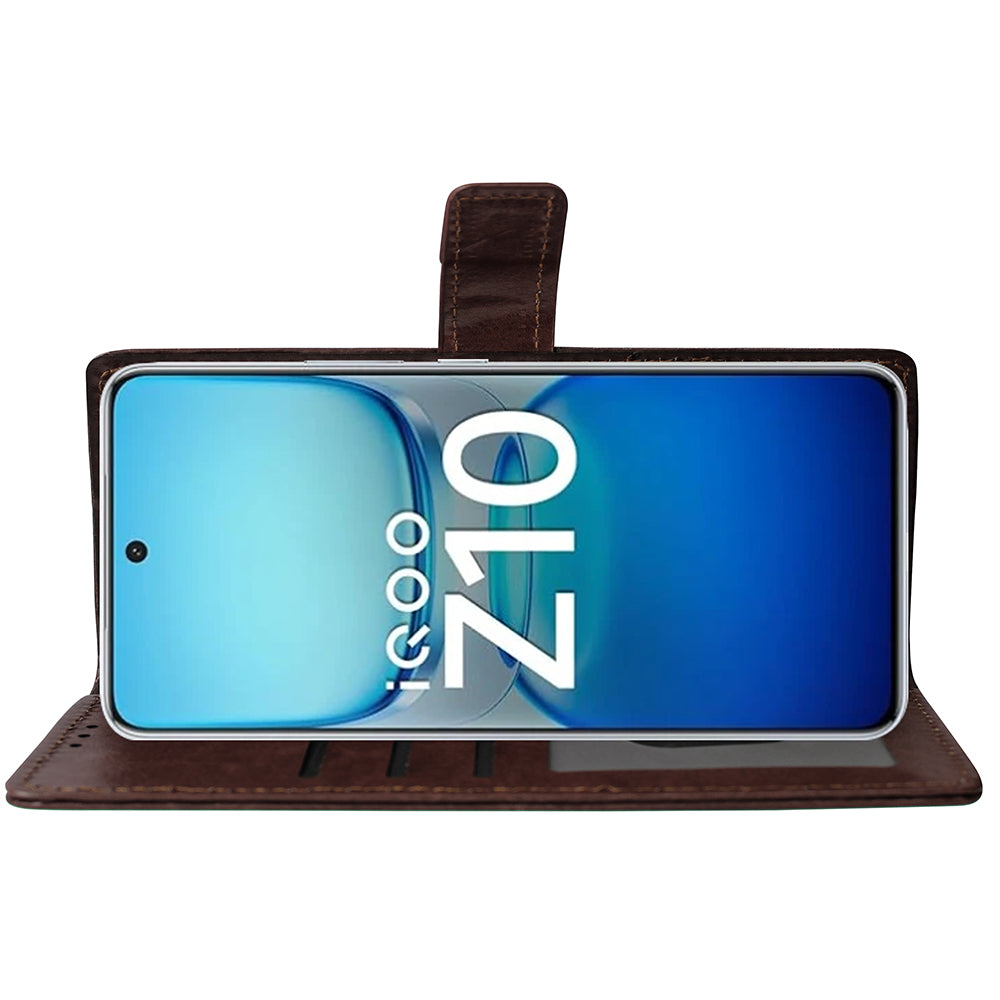 Premium Wallet Flip Cover for iQOO Z10 5G / Vivo T4 5G