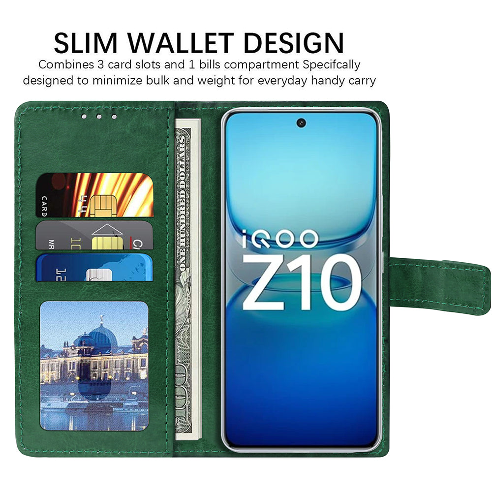 Premium Wallet Flip Cover for iQOO Z10 5G / Vivo T4 5G