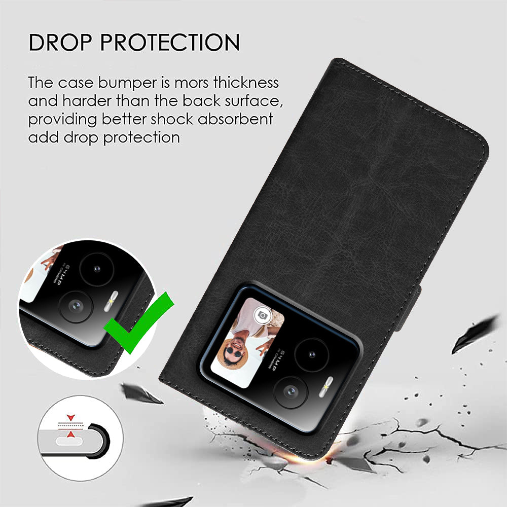 Premium Wallet Flip Cover for Lava Blaze Duo 5G