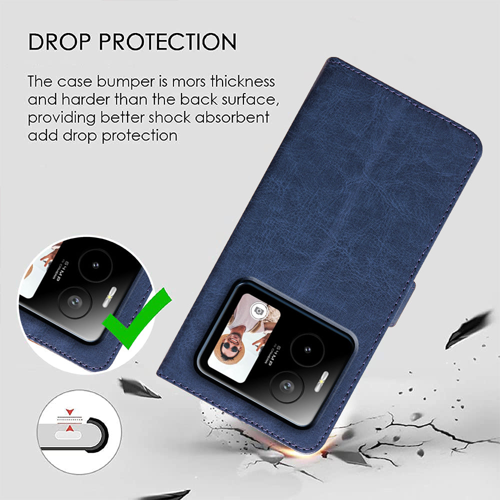 Premium Wallet Flip Cover for Lava Blaze Duo 5G
