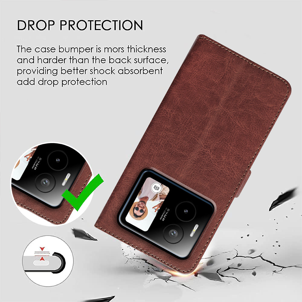 Premium Wallet Flip Cover for Lava Blaze Duo 5G