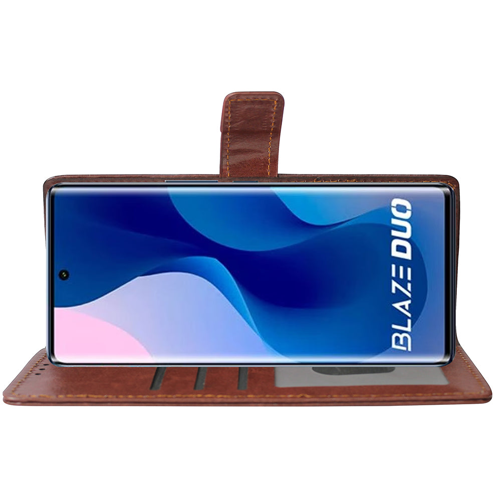 Premium Wallet Flip Cover for Lava Blaze Duo 5G
