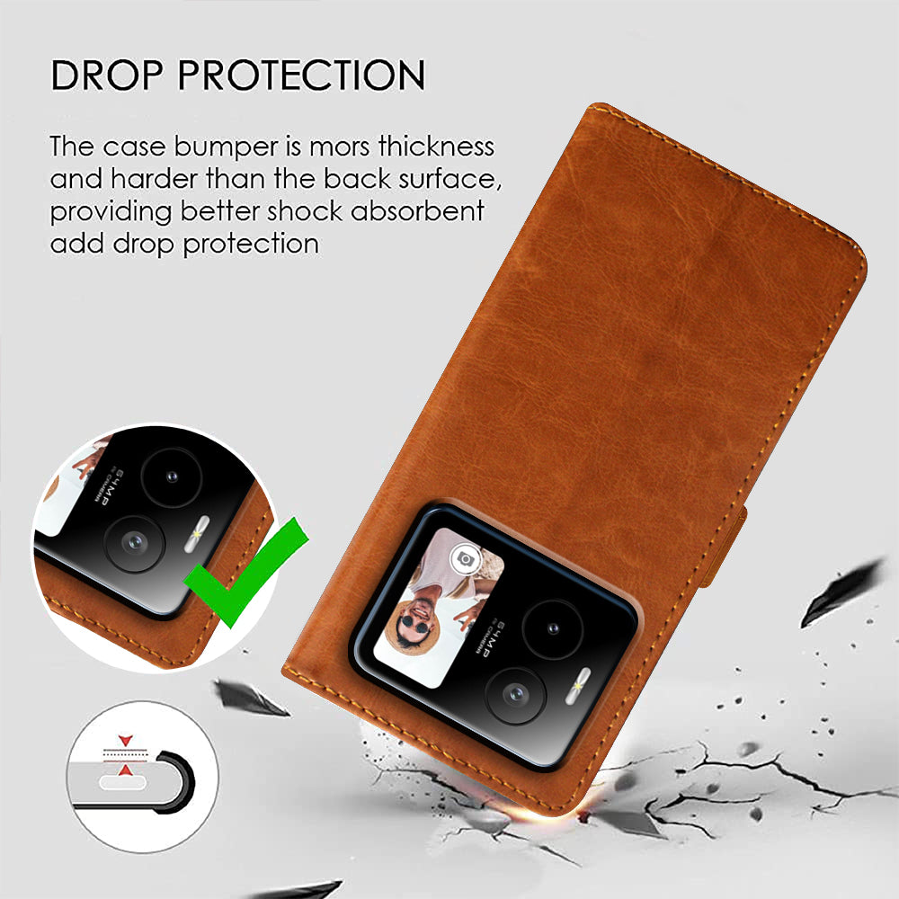 Premium Wallet Flip Cover for Lava Blaze Duo 5G