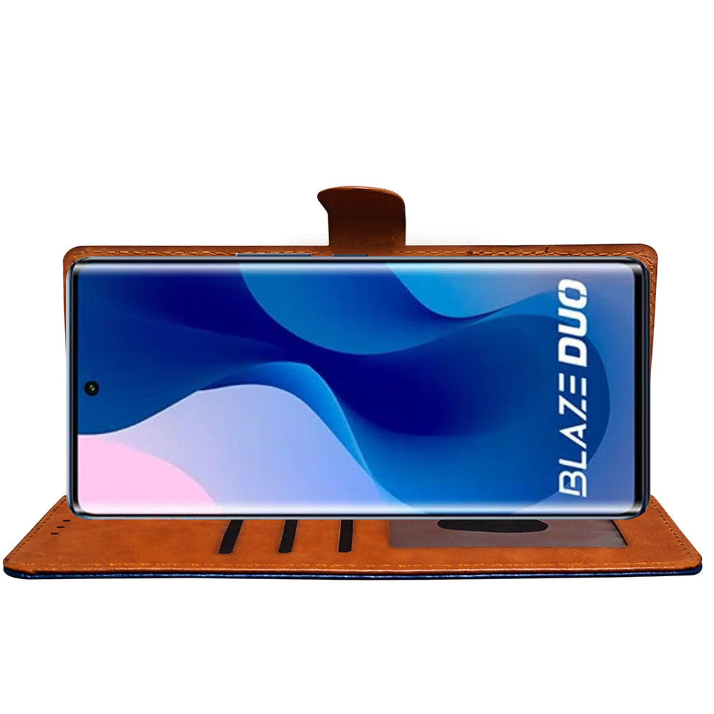 Premium Wallet Flip Cover for Lava Blaze Duo 5G