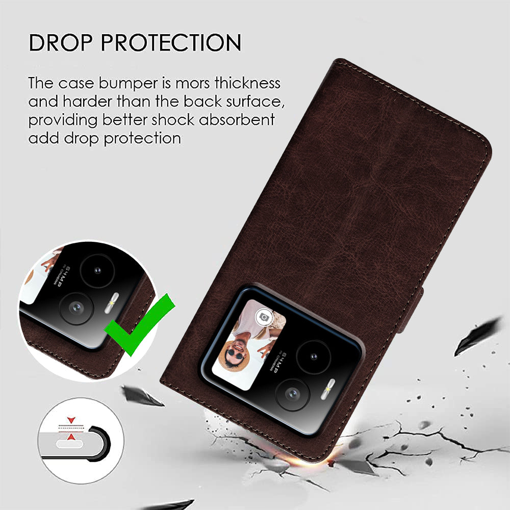 Premium Wallet Flip Cover for Lava Blaze Duo 5G