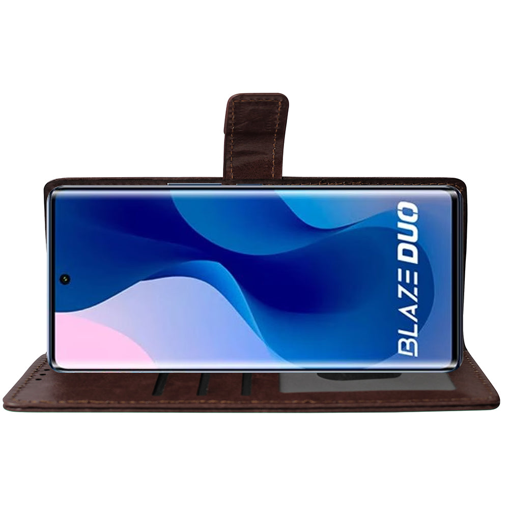 Premium Wallet Flip Cover for Lava Blaze Duo 5G