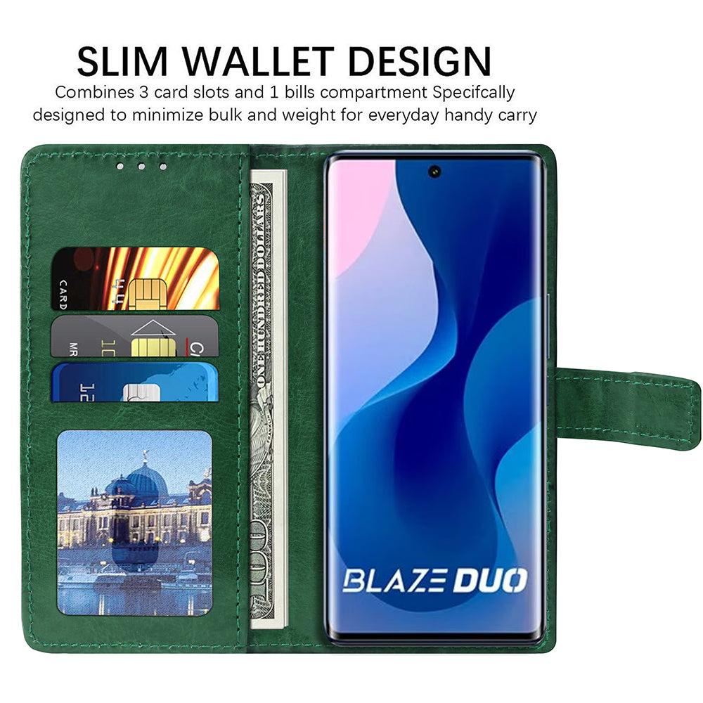 Premium Wallet Flip Cover for Lava Blaze Duo 5G