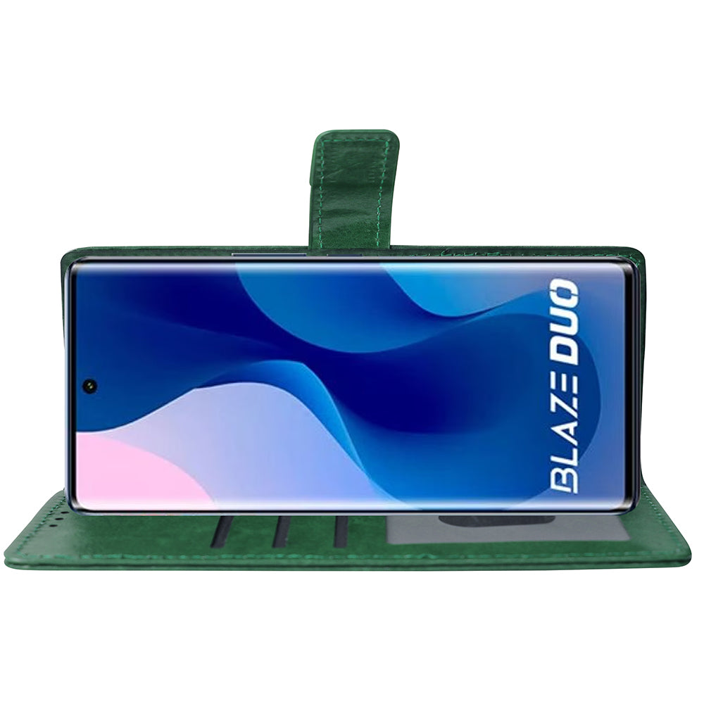 Premium Wallet Flip Cover for Lava Blaze Duo 5G