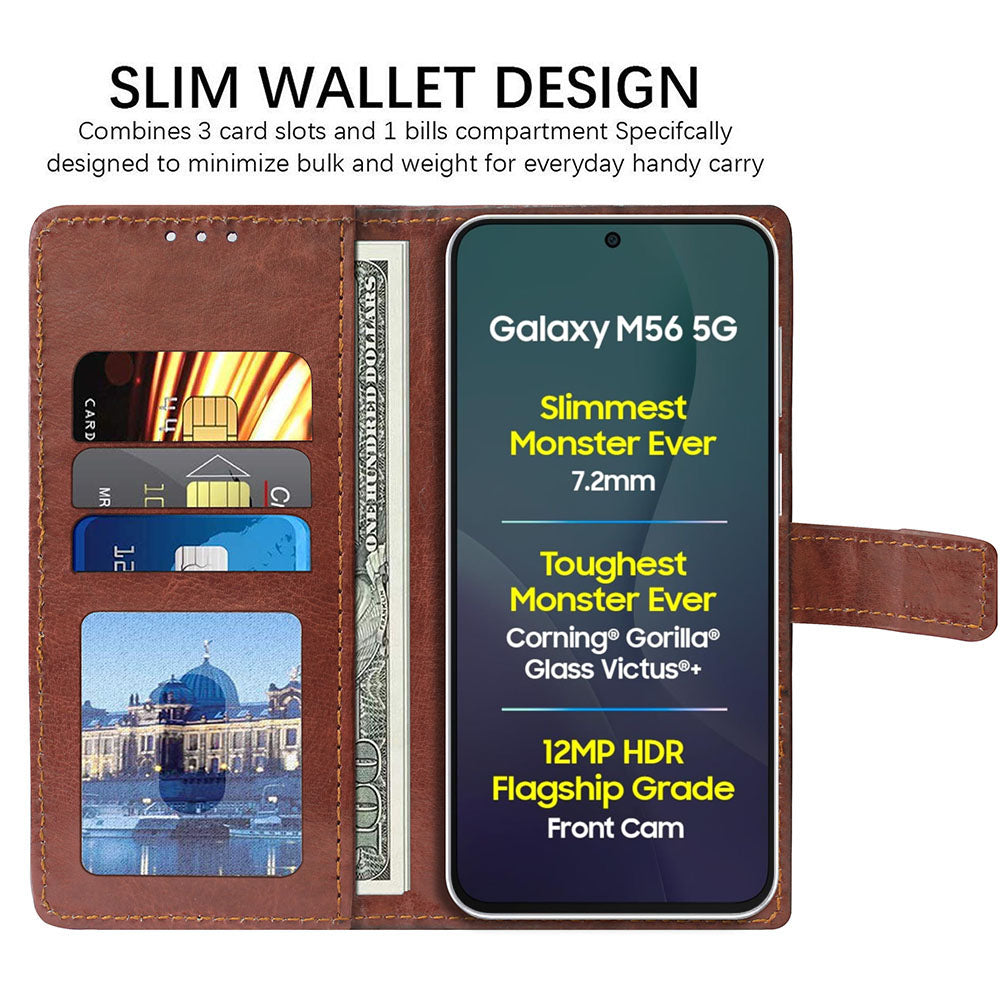 Premium Wallet Flip Cover for Samsung Galaxy M56 5G / F56 5G