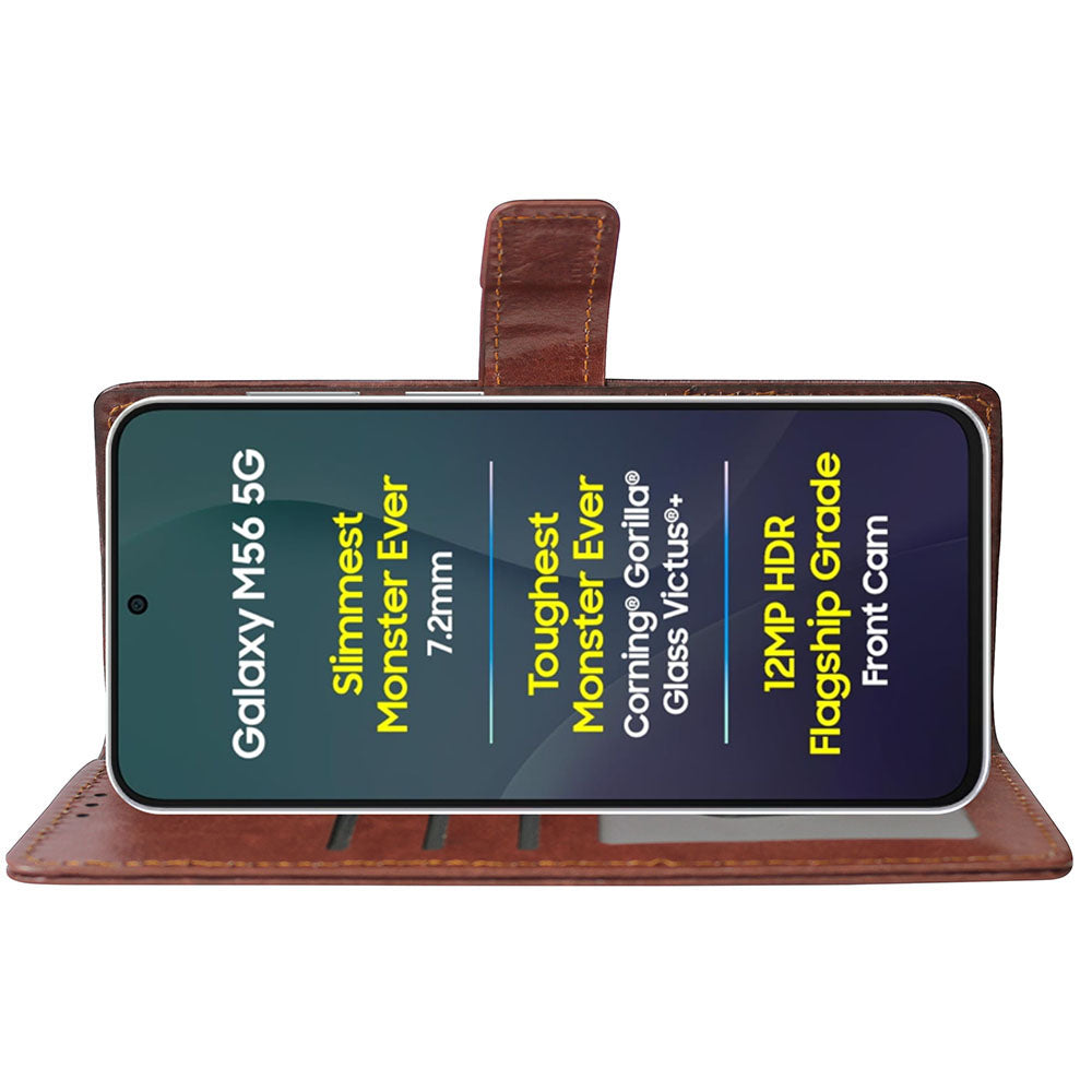 Premium Wallet Flip Cover for Samsung Galaxy M56 5G / F56 5G