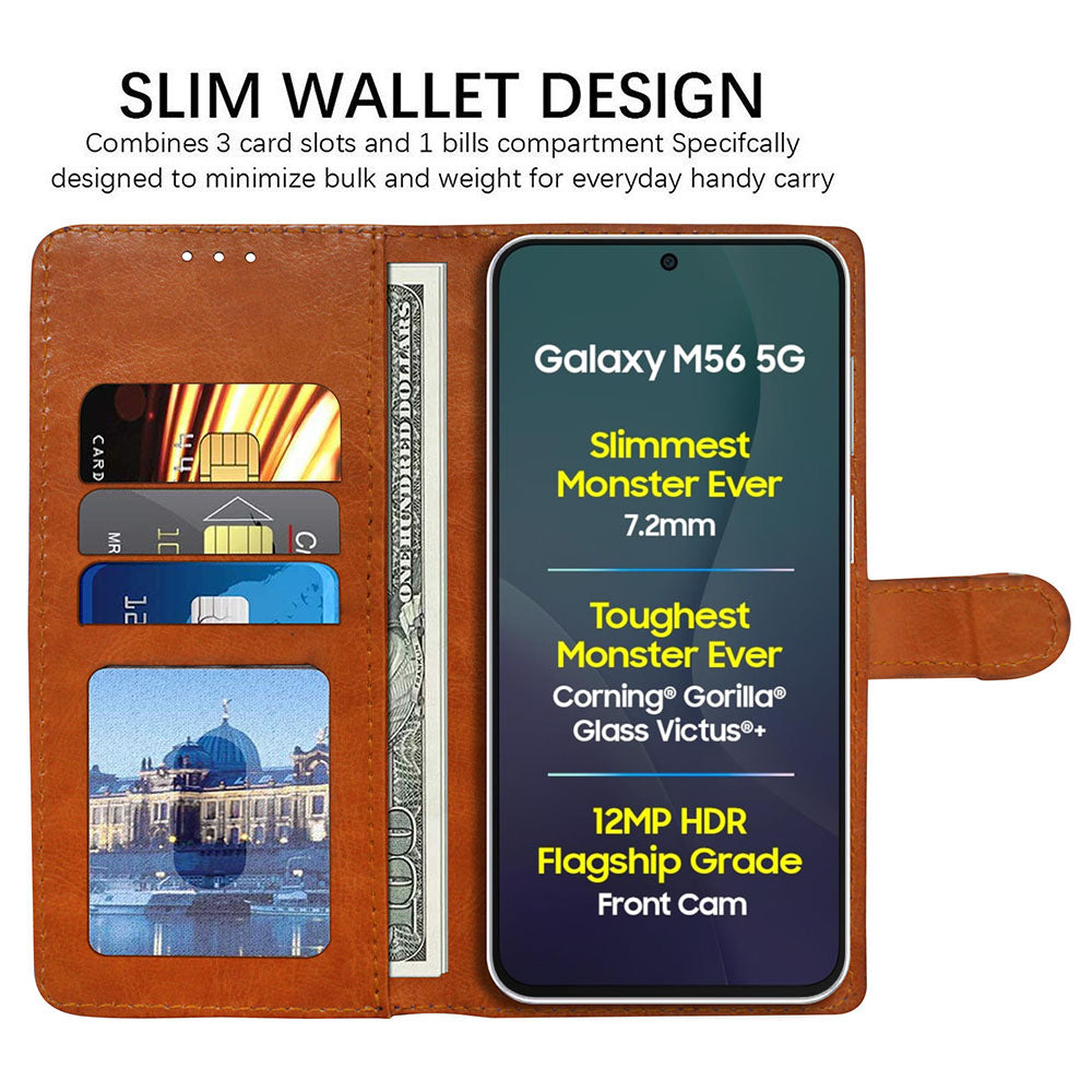Premium Wallet Flip Cover for Samsung Galaxy M56 5G / F56 5G