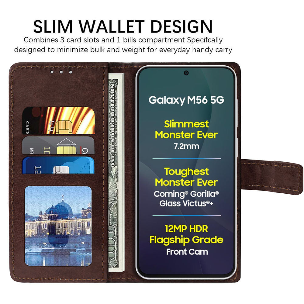 Premium Wallet Flip Cover for Samsung Galaxy M56 5G / F56 5G