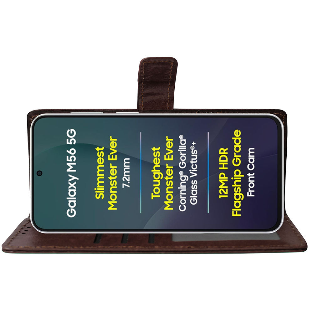 Premium Wallet Flip Cover for Samsung Galaxy M56 5G / F56 5G