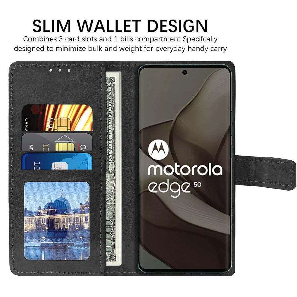 Premium Wallet Flip Cover for Motorola Moto Edge 50 5G