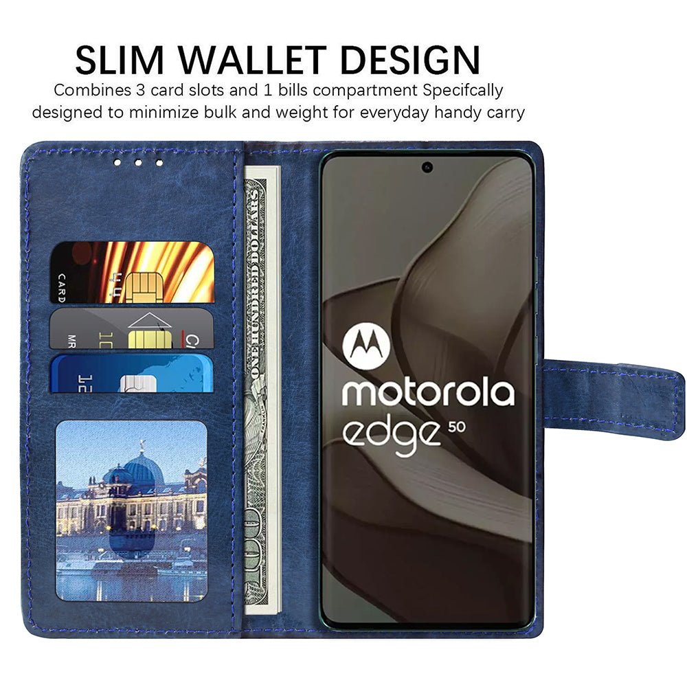 Premium Wallet Flip Cover for Motorola Moto Edge 50 5G