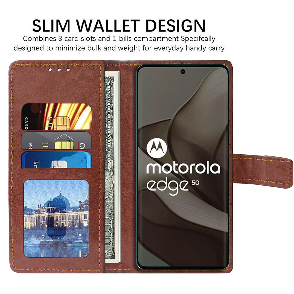 Premium Wallet Flip Cover for Motorola Moto Edge 50 5G