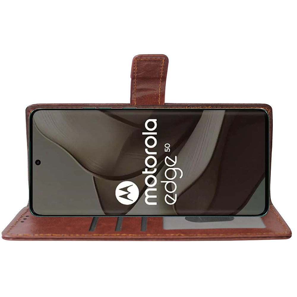 Premium Wallet Flip Cover for Motorola Moto Edge 50 5G
