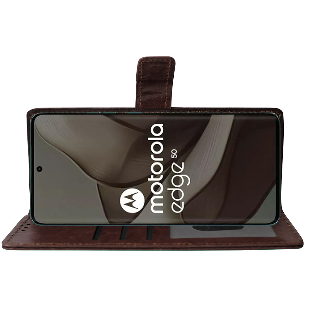 Premium Wallet Flip Cover for Motorola Moto Edge 50 5G