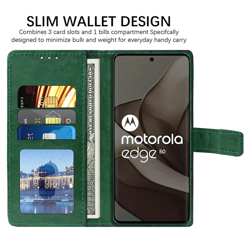 Premium Wallet Flip Cover for Motorola Moto Edge 50 5G