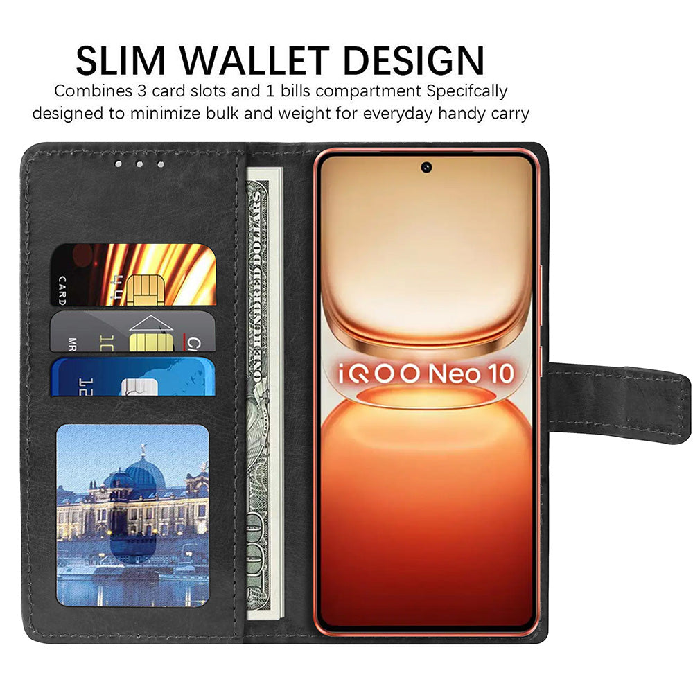 Premium Wallet Flip Cover for iQOO Neo 10 5G