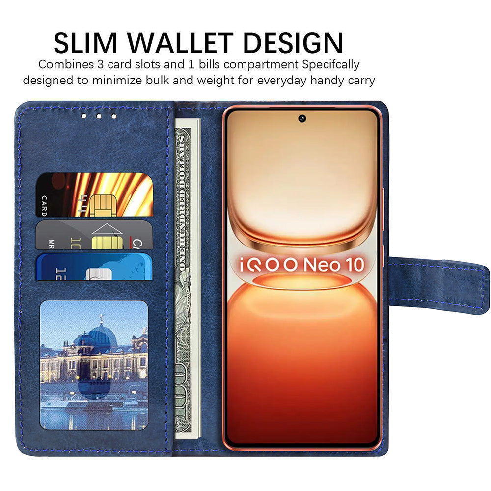 Premium Wallet Flip Cover for iQOO Neo 10 5G