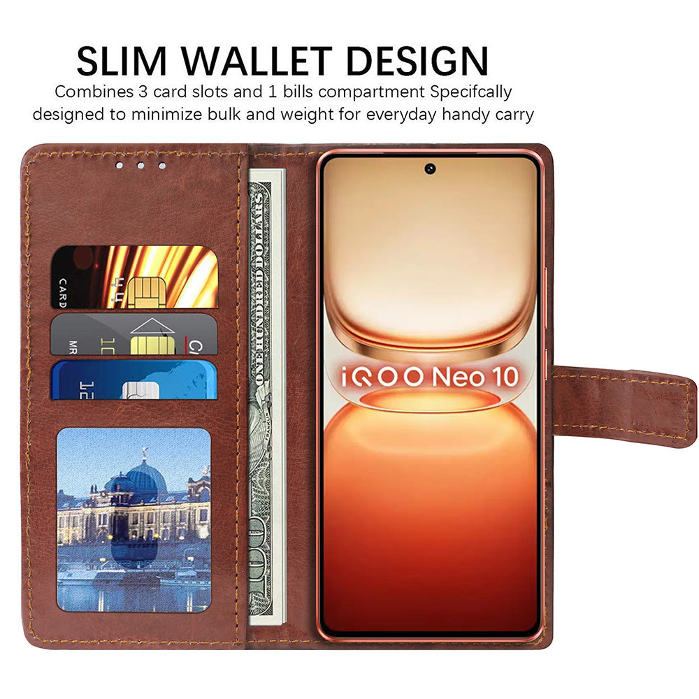 Premium Wallet Flip Cover for iQOO Neo 10 5G