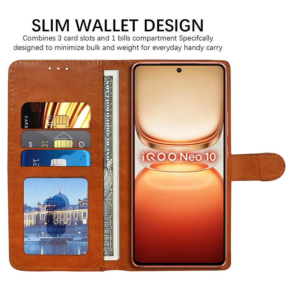 Premium Wallet Flip Cover for iQOO Neo 10 5G