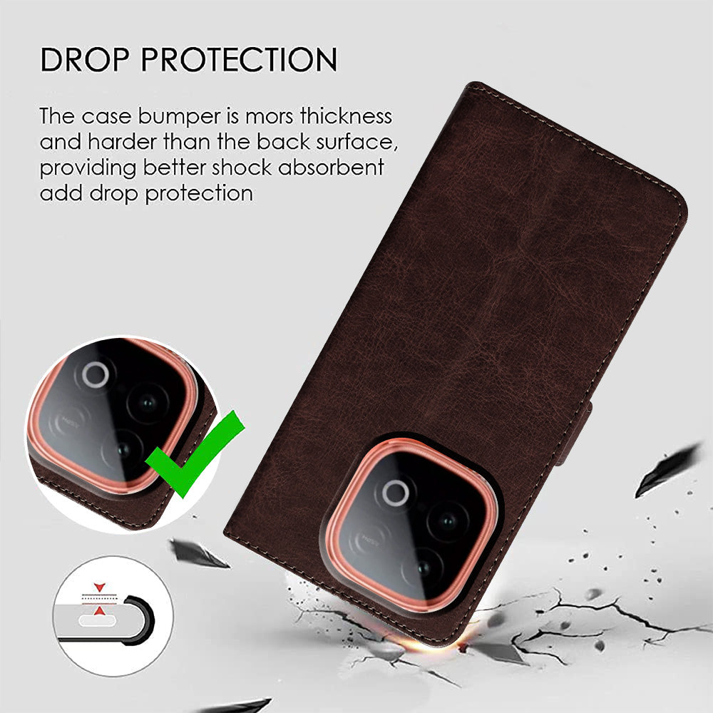 Premium Wallet Flip Cover for iQOO Neo 10 5G