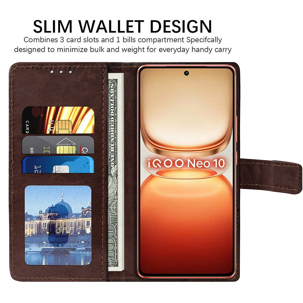 Premium Wallet Flip Cover for iQOO Neo 10 5G
