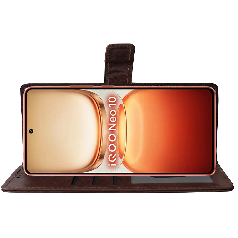 Premium Wallet Flip Cover for iQOO Neo 10 5G