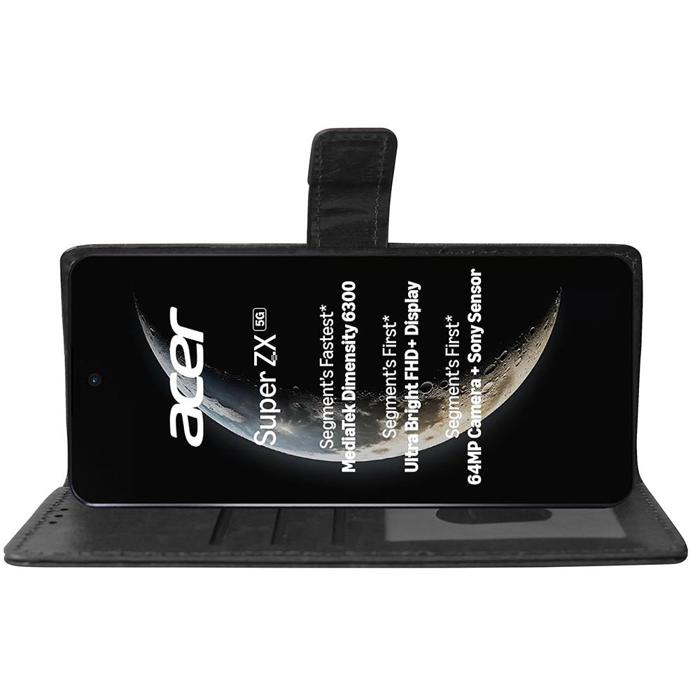 Premium Wallet Flip Cover for Acer Super ZX 5G