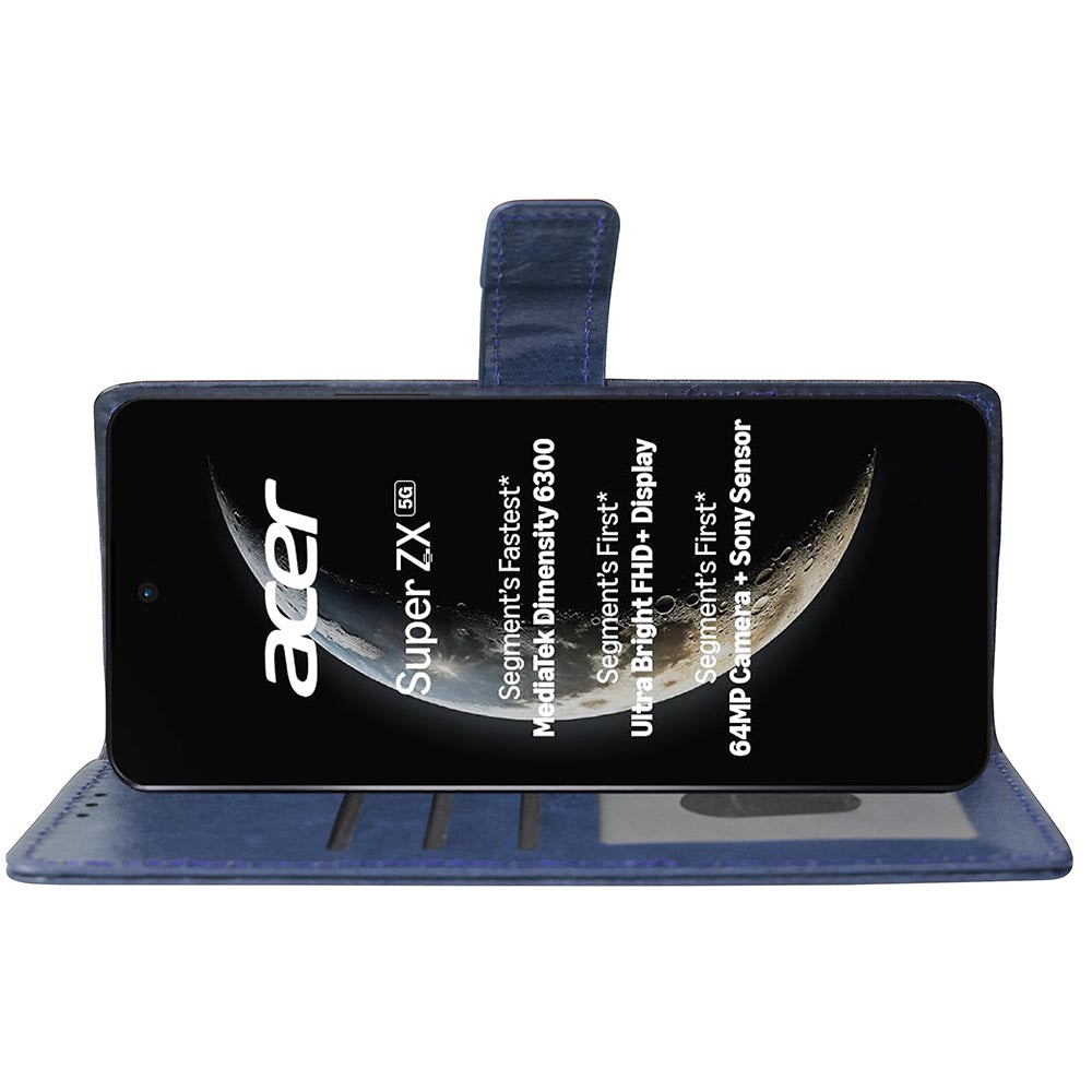 Premium Wallet Flip Cover for Acer Super ZX 5G