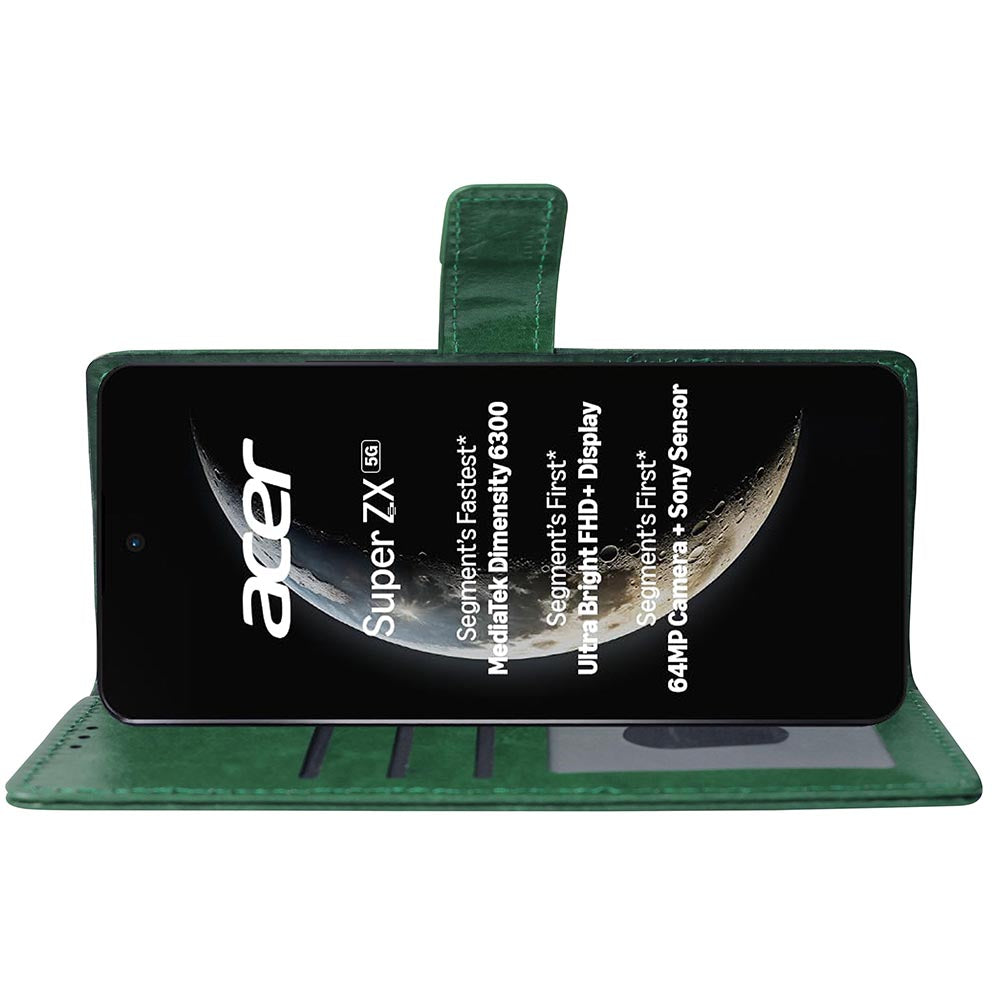 Premium Wallet Flip Cover for Acer Super ZX 5G