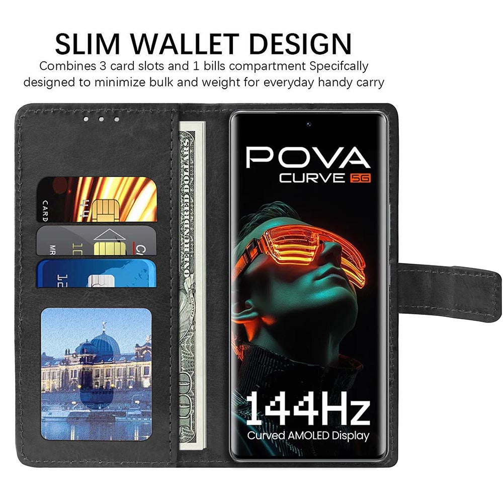 Premium Wallet Flip Cover for Tecno Pova Curve 5G