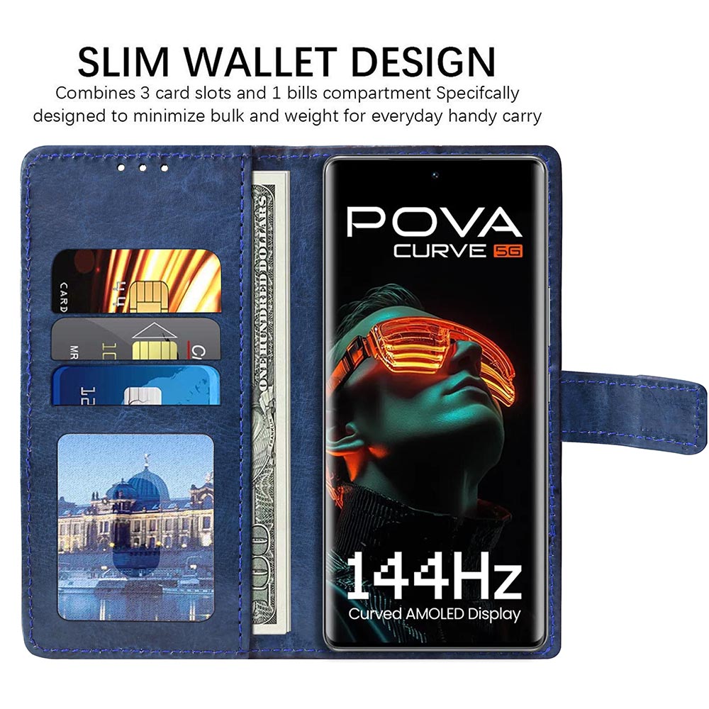 Premium Wallet Flip Cover for Tecno Pova Curve 5G