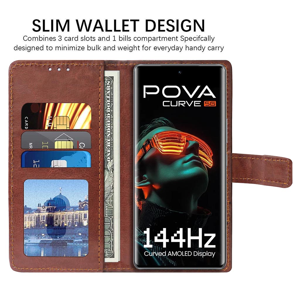 Premium Wallet Flip Cover for Tecno Pova Curve 5G