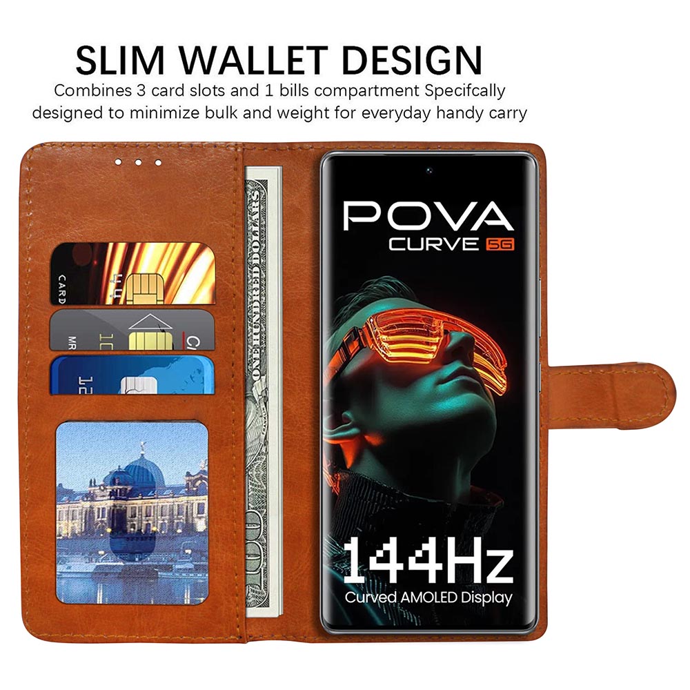 Premium Wallet Flip Cover for Tecno Pova Curve 5G