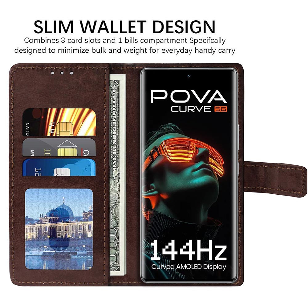 Premium Wallet Flip Cover for Tecno Pova Curve 5G
